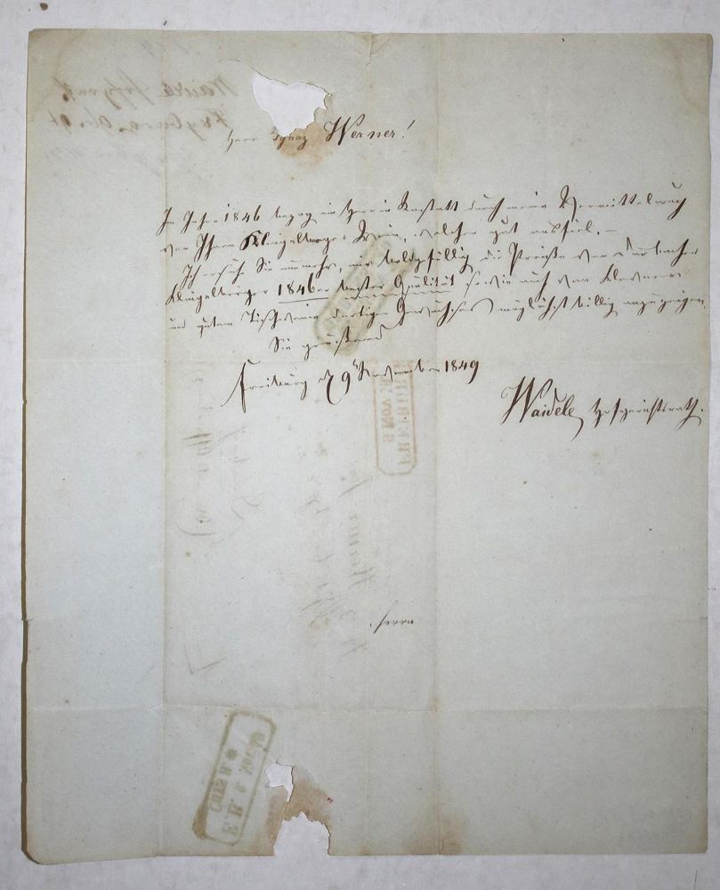 Große Abbildung Nr.12: 132-1947 Waidele, Alois,: (Autographen)