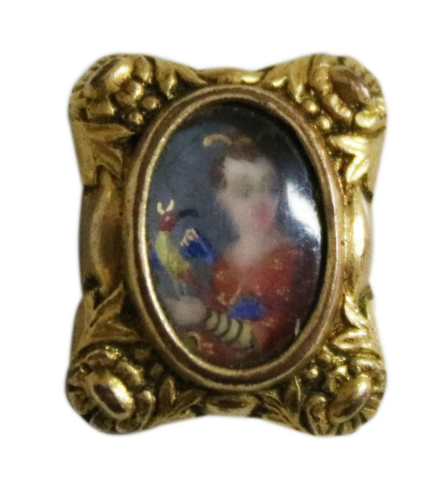 Große Abbildung Nr.1: 132-2002 Miniatur Portraiknopf.: (Varia, Nähzubehör, Knöpfe)
