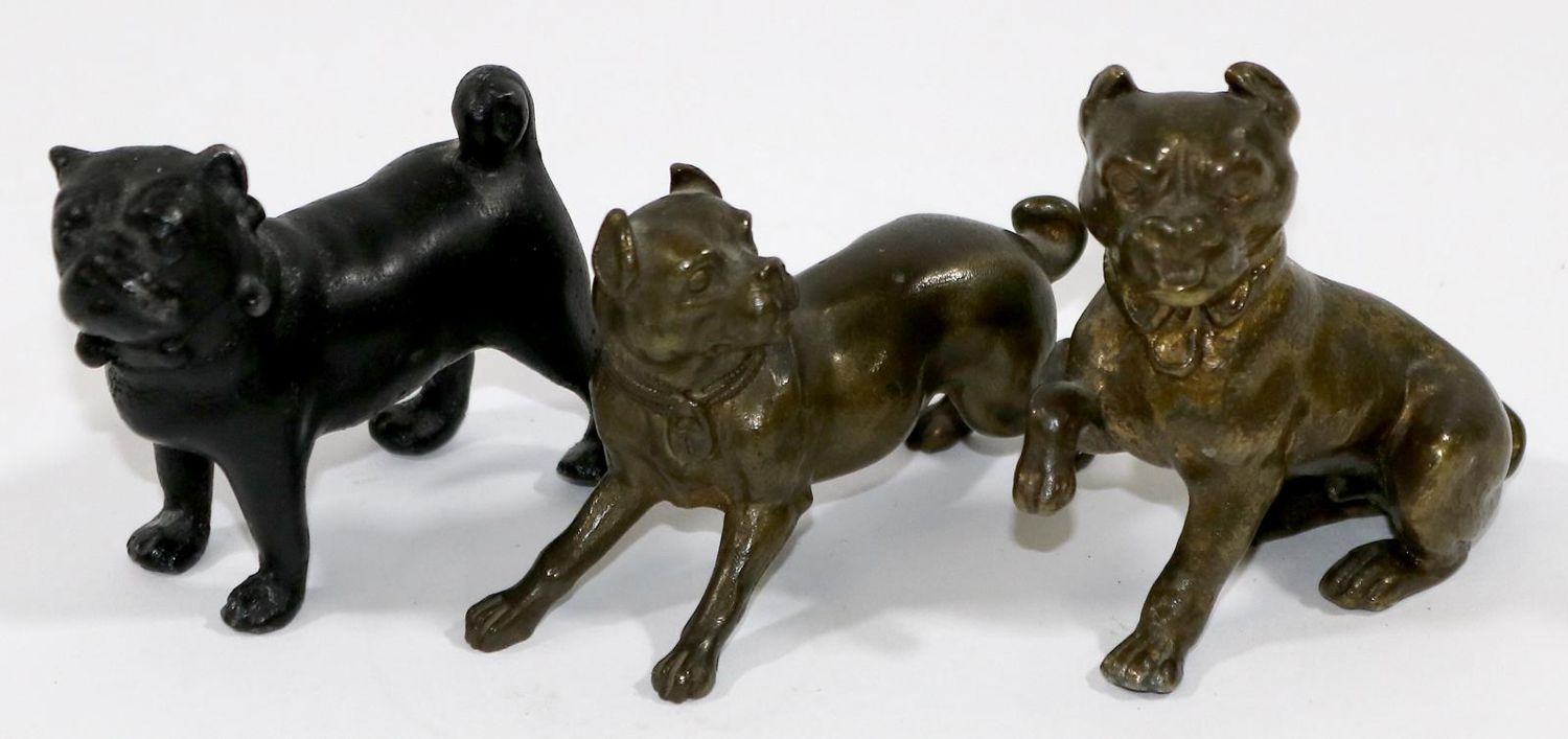 Große Abbildung Nr.1: 132-2031 Bulldoggen.: (Varia, Skulpturen - Plastiken, Bulldogge)