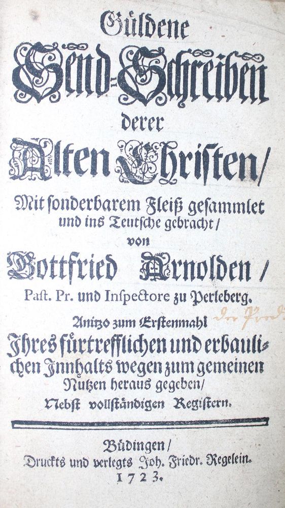 Große Abbildung Nr.1: 132-210 Sammlung: (Alte Drucke, Handschriften und Theologie)