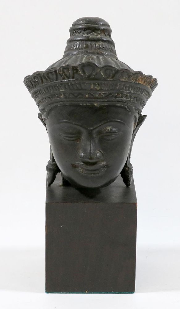 Große Abbildung Nr.1: 132-2106 Buddhakopf wohl Siam: (Asiatika)