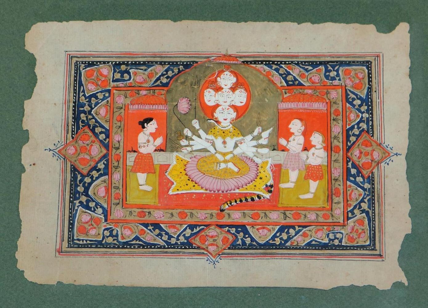 Große Abbildung Nr.1: 132-2124 Indisch-hinduistische Malerei.: (Asiatika, Indien)