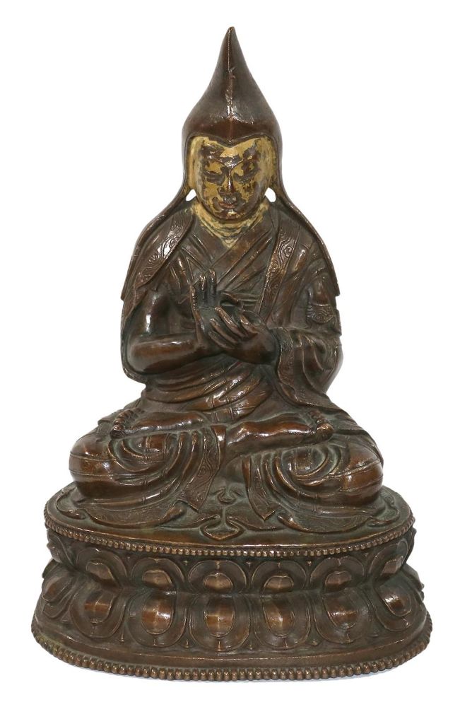 Große Abbildung Nr.1: 132-2137 Bronze eines Lama.: (Asiatika, Skulpturen - Plastiken)