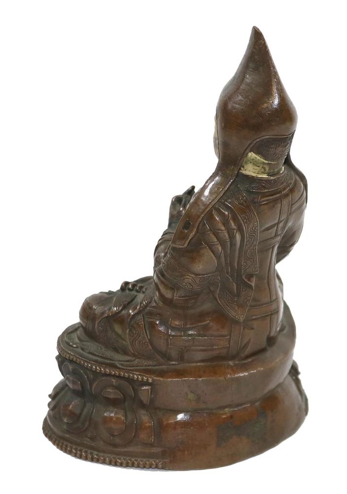 Große Abbildung Nr.2: 132-2137 Bronze eines Lama.: (Asiatika, Skulpturen - Plastiken)