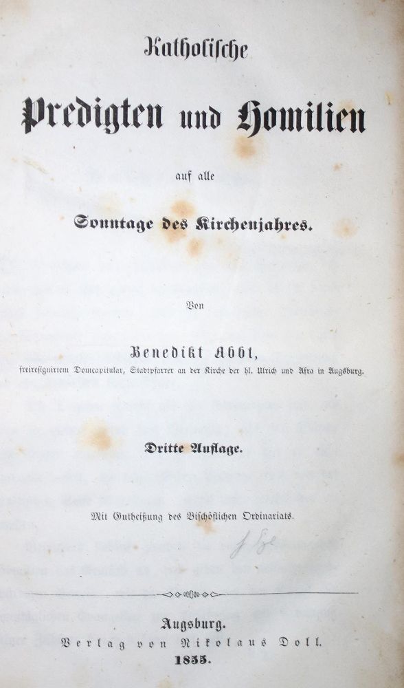Große Abbildung Nr.1: 132-219 Sammlung: (Alte Drucke, Handschriften und Theologie)