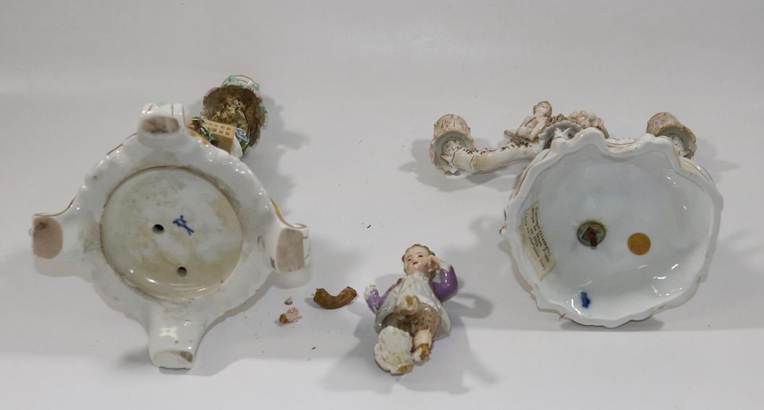 Große Abbildung Nr.3: 132-2214 Figürlicher Kerzenleuchter Meissen: (Porzellan u. Keramik, Meissen)