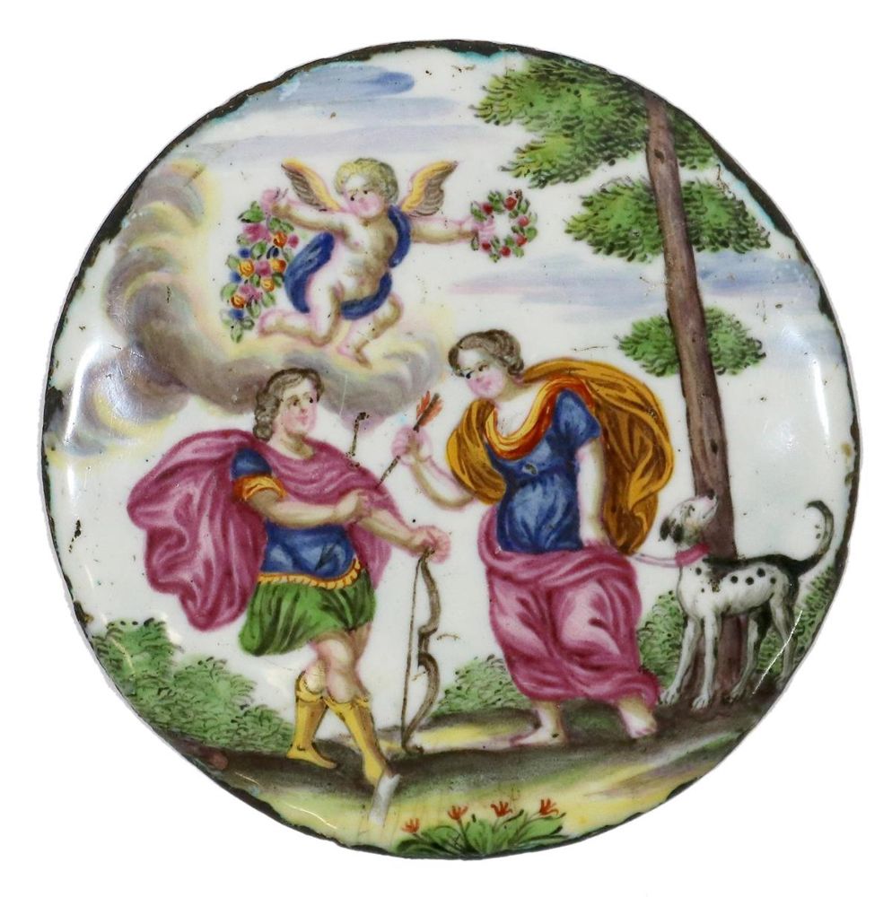 Große Abbildung Nr.1: 132-2229 Barocke Emailleplakette.: (Schmuck)