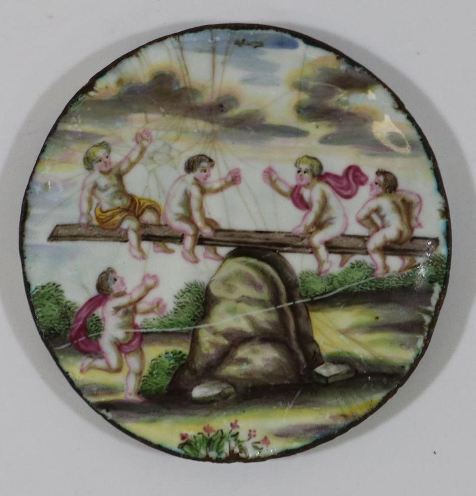 Große Abbildung Nr.2: 132-2229 Barocke Emailleplakette.: (Schmuck)