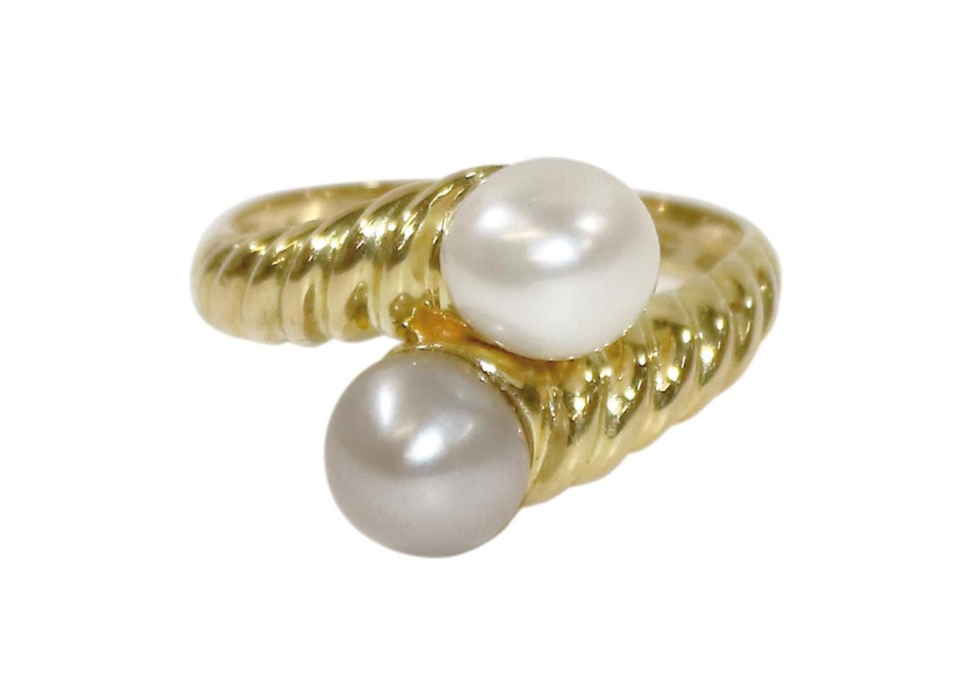 Große Abbildung Nr.1: 132-2251 Perlring 750 GG.: (Schmuck, Ringe)