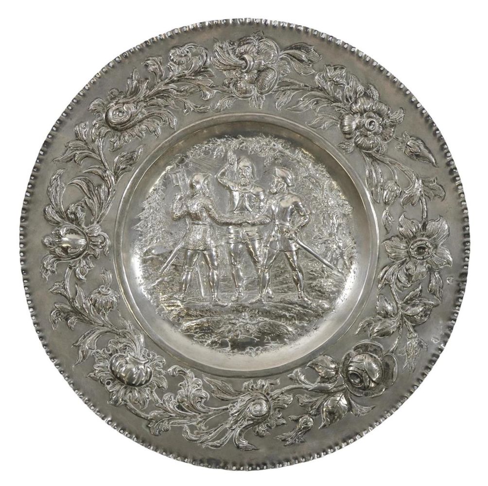 Große Abbildung Nr.1: 132-2253 Augsburg barocke Schauplatte.: (Silber)
