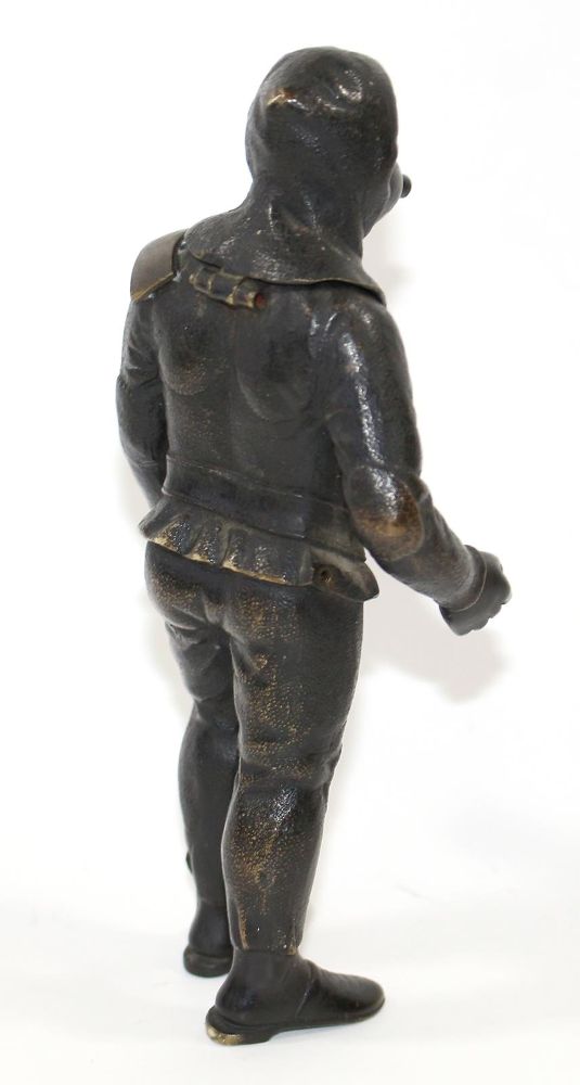 Große Abbildung Nr.2: 132-2282 Bronze Bergmann als Flasche.: (Skulpturen - Plastiken, Bergbau)