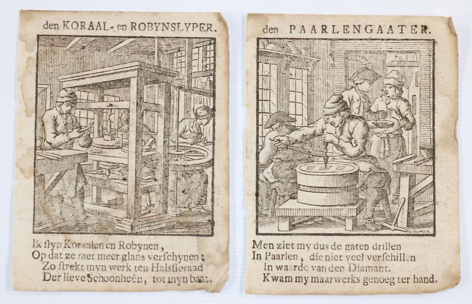 Große Abbildung Nr.2: 132-2381 Perlenbohrer u. Perlensucher.: (Varia, Berufe)