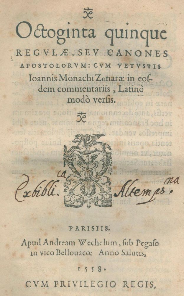 Große Abbildung Nr.1: 132-253 Zonaras,J.: (Alte Drucke, Handschriften und Theologie)