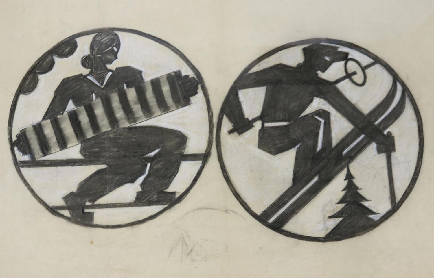Große Abbildung Nr.1: 132-2580 Hermann,Friedrich: (Varia, Skifahren, Werbung)