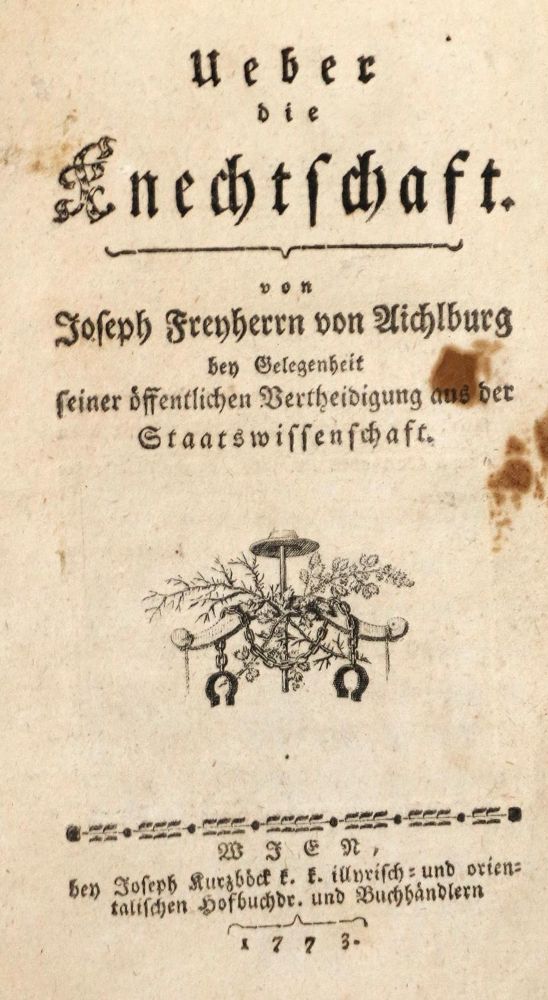 Große Abbildung Nr.1: 132-277 Aichlburg,J.v.: (Wirtschaft, Knechtschaft)