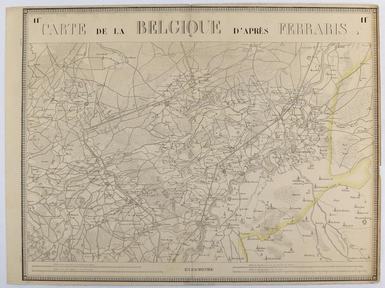 Große Abbildung Nr.1: 132-2796 Carte de la Belgique, d'après Ferraris: (Ausland, Belgien)
