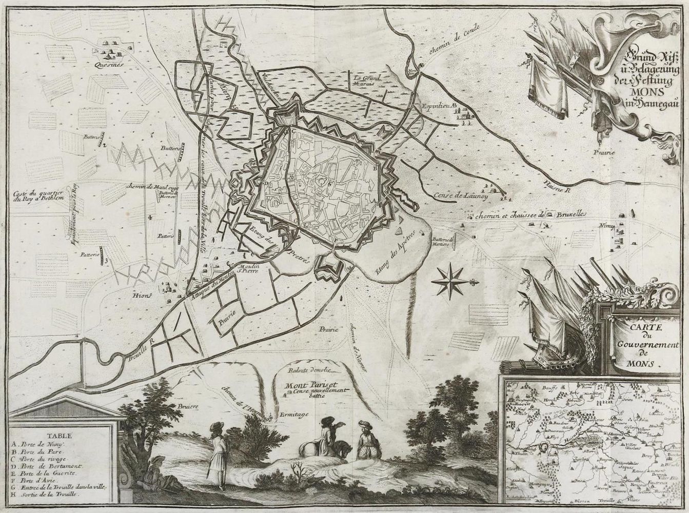 Große Abbildung Nr.1: 132-2801 Mons (Bergen).: (Ausland, Belgien)