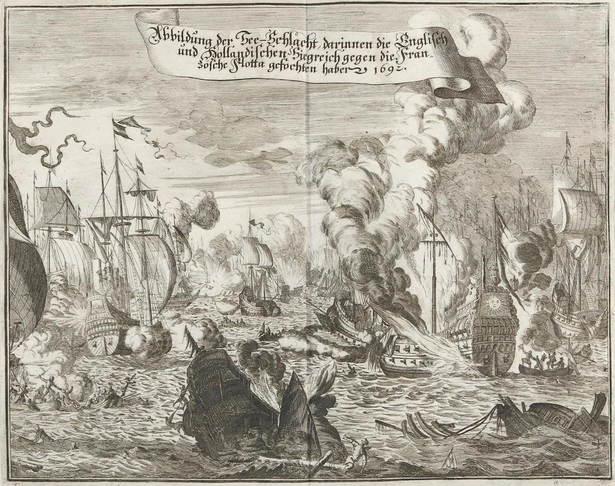 Große Abbildung Nr.1: 132-2839 Seeschlachten von Barfleur und La Hougue.: (Ausland, Frankreich)