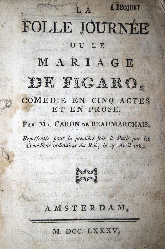 Große Abbildung Nr.1: 132-284 Beaumarchais,(P.A.)Caron de.: (Film - Theater - Tanz)