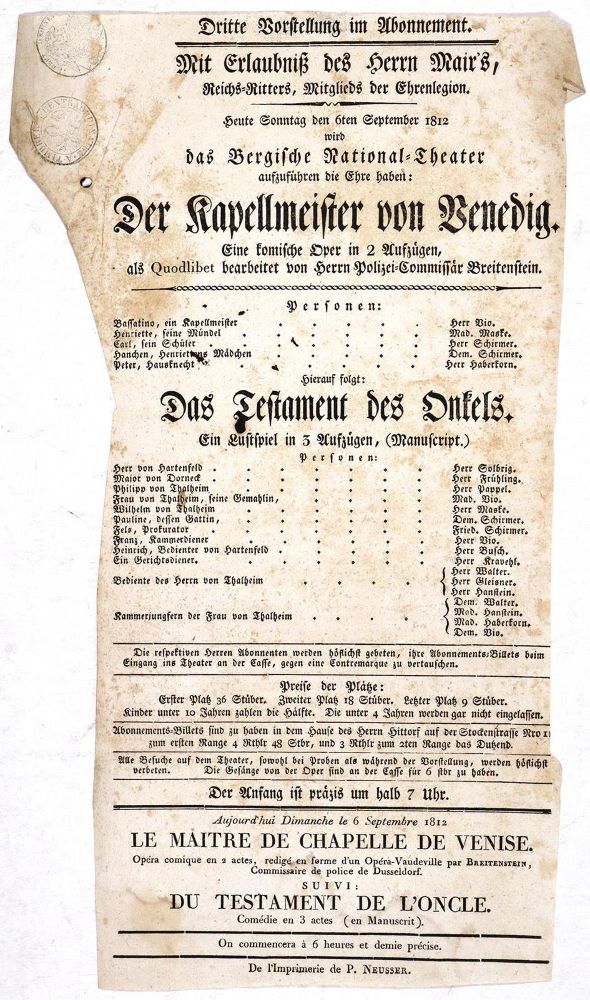 Große Abbildung Nr.2: 132-290 Theaterzettel.: (Film - Theater - Tanz)