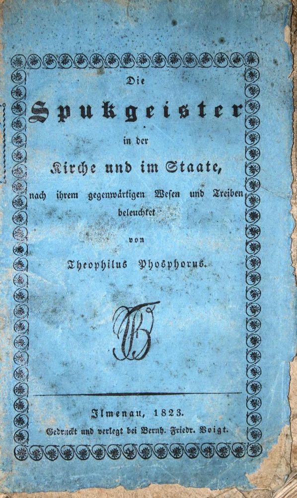 Große Abbildung Nr.1: 132-295 (Blumröder,A.v. Pseud. Theophilus Phosphorus).: (Grenzwissenschaften und Okkultismus)
