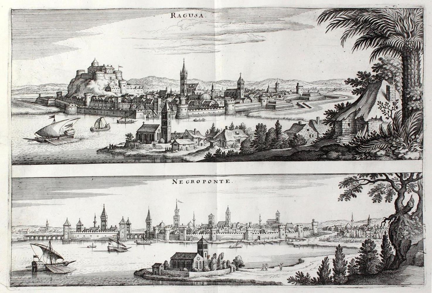 Große Abbildung Nr.1: 132-2984 Ragusa und Euboa.: (Ausland, Südosteuropa)