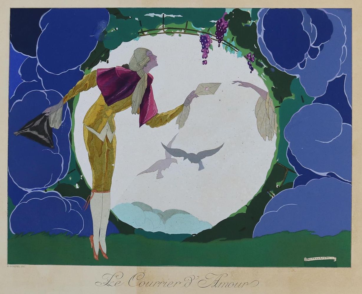 Große Abbildung Nr.1: 132-3060 Brunelleschi, Umberto: (Künstlergraphik, Art Deco)