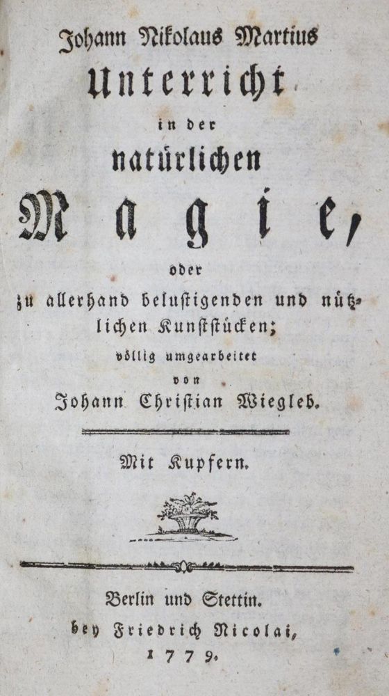 Große Abbildung Nr.1: 132-308 Wiegleb,J.C.: (Grenzwissenschaften und Okkultismus)