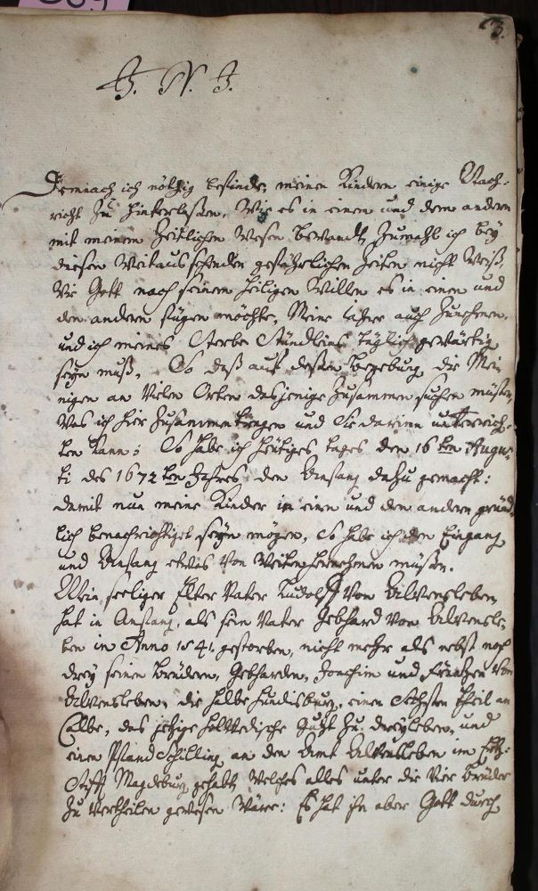 Große Abbildung Nr.1: 132-309 Alvensleben,F.A.U.v.: (Handschriften)