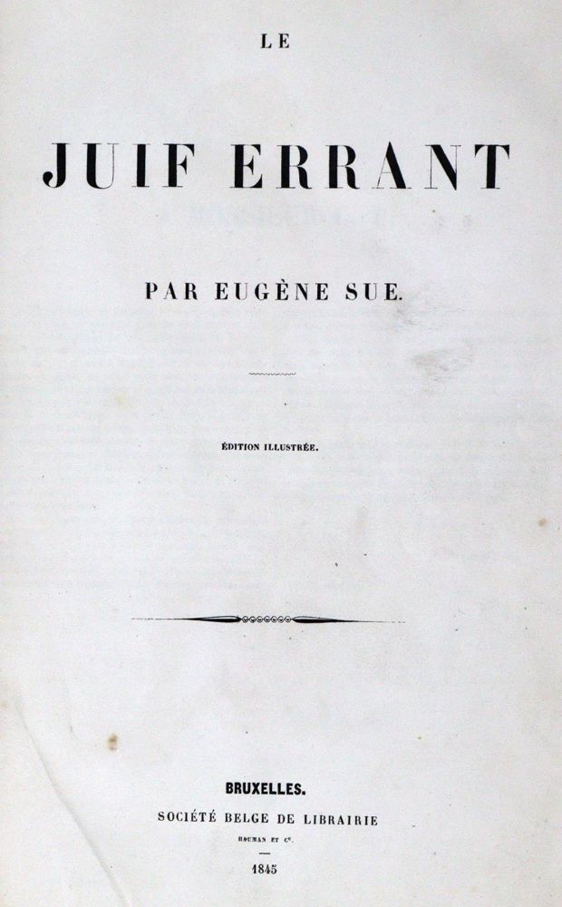 Große Abbildung Nr.1: 132-323 Sue,E.: (Judaica)