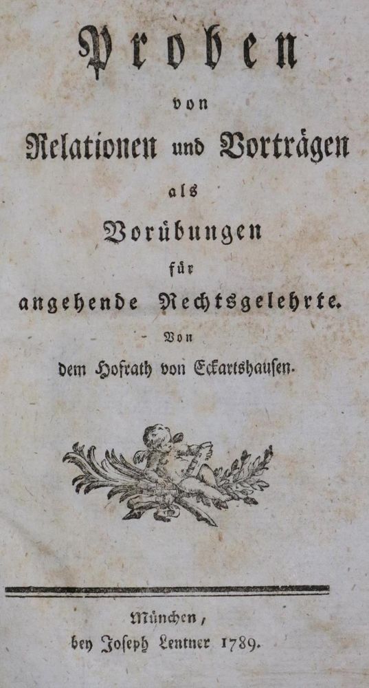 Große Abbildung Nr.1: 132-324 Eckartshausen,(K.)v.: (Juridica und Kriminologie)