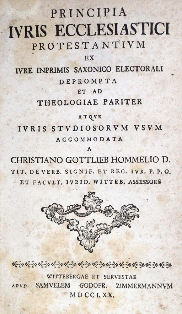 Große Abbildung Nr.1: 132-330 Hommel,C.G.: (Juridica und Kriminologie)