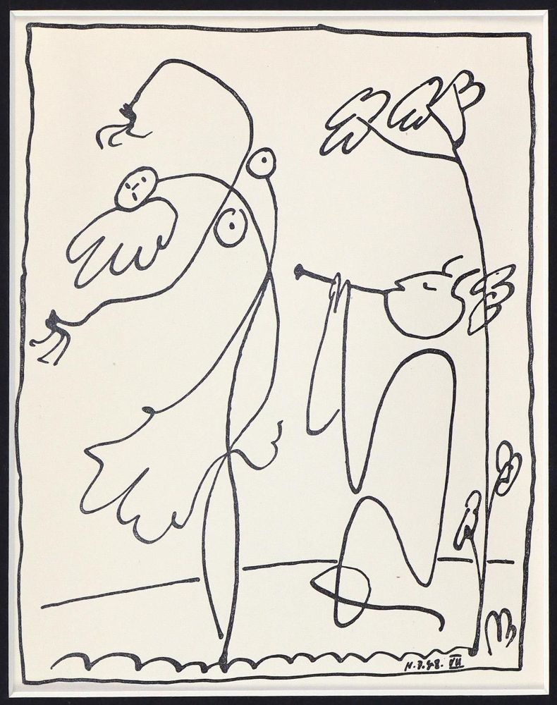 Große Abbildung Nr.3: 132-3343 Picasso, Pablo: (Künstlergraphik, Erotika - Galantes)