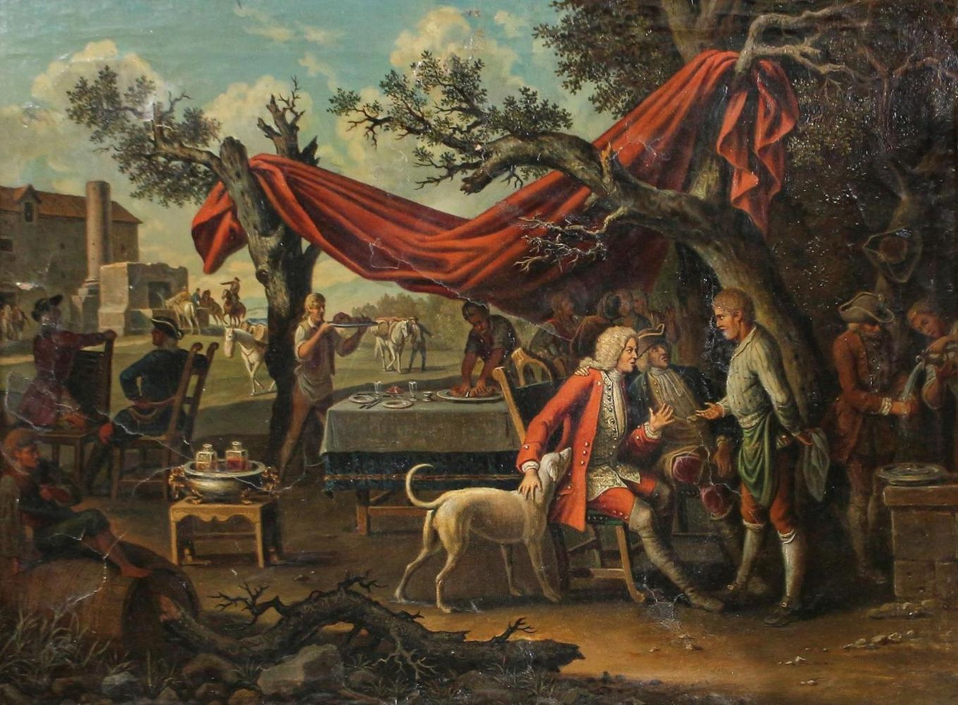 Große Abbildung Nr.1: 132-3395 Im Gasthaus.: (Künstlergraphik, Gaststätten-Hotellerie)