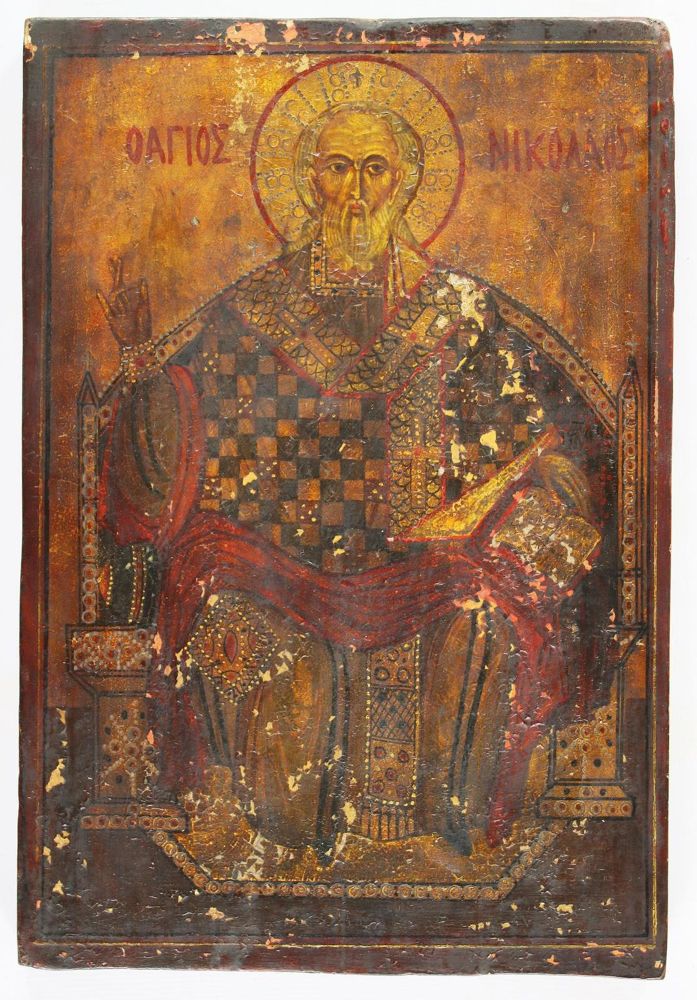 Große Abbildung Nr.3: 132-3497 Heiliger Nikolaus von Myra.: (Künstlergraphik, Ikonen)