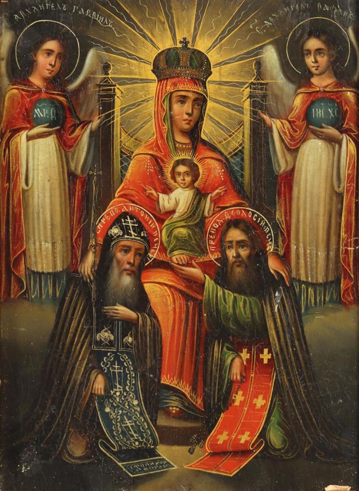 Große Abbildung Nr.1: 132-3501 Icon Kijewo Petscherska Gottesmutter.: (Künstlergraphik, Ikonen)