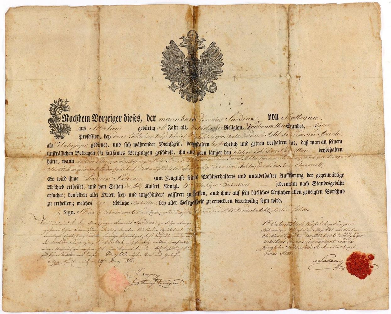 Große Abbildung Nr.1: 132-366 Urkunde.: (Militaria, Handschriften)