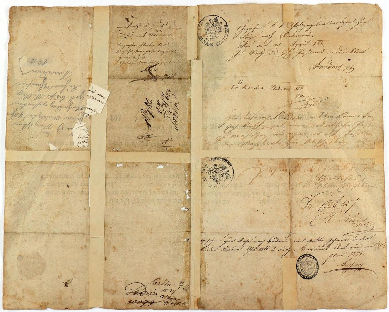 Große Abbildung Nr.2: 132-366 Urkunde.: (Militaria, Handschriften)