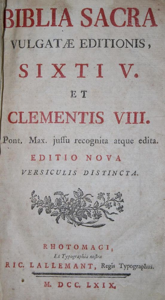 Große Abbildung Nr.1: 132-37 Biblia latina.: (Bibeln)