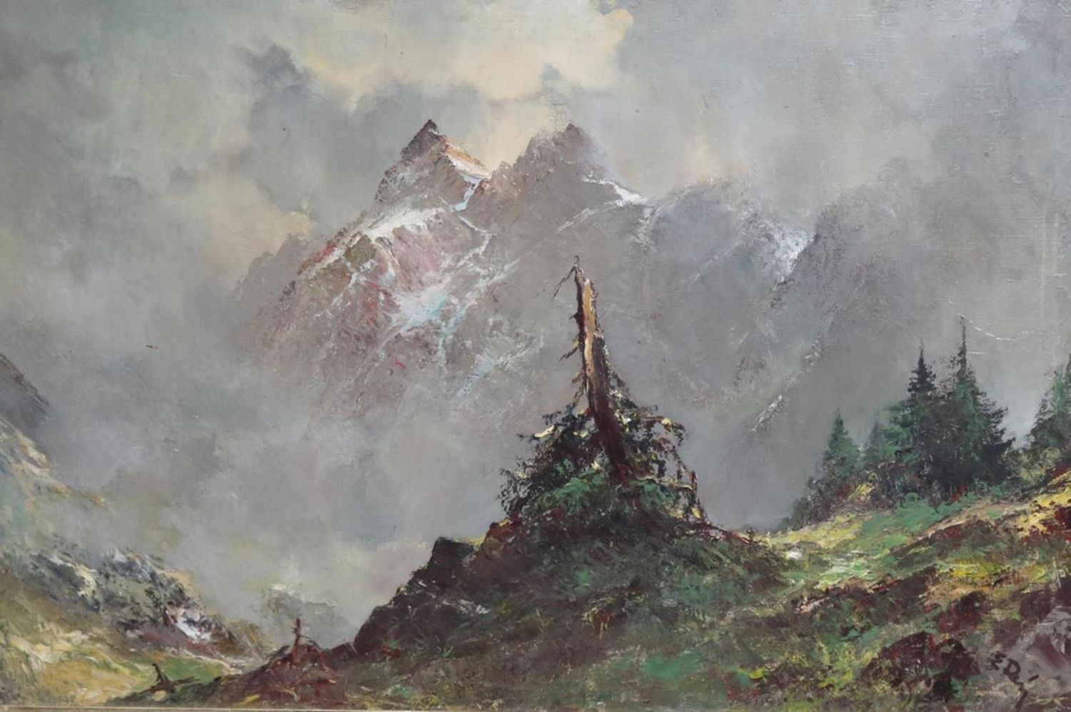 Große Abbildung Nr.1: 132-3720 Landschaft.: (Künstlergraphik)