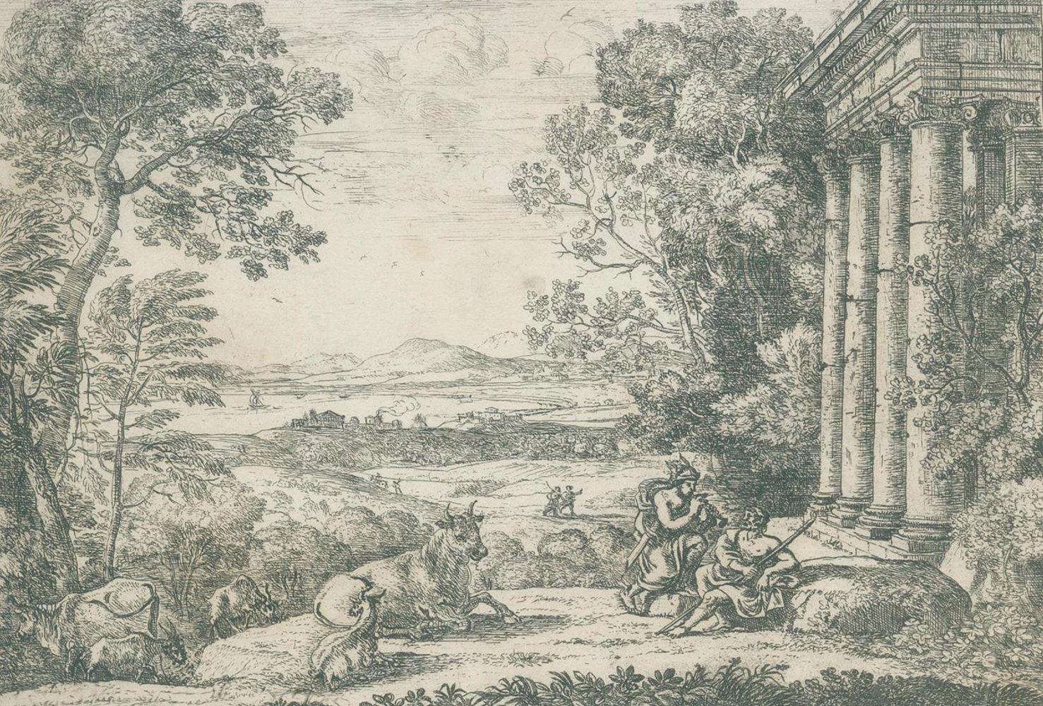 Große Abbildung Nr.2: 132-3754 Lorrain, Claude (d.i. Claude Gellée: (Künstlergraphik)