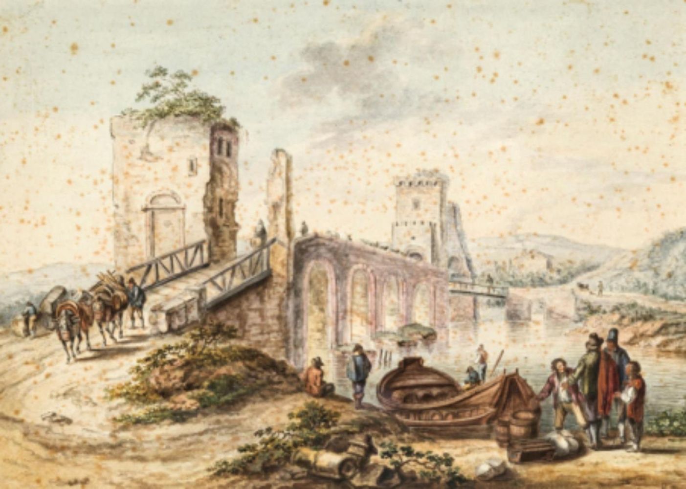 Große Abbildung Nr.1: 132-3962 Ponte Molle.: (Künstlergraphik, Rembrandt)