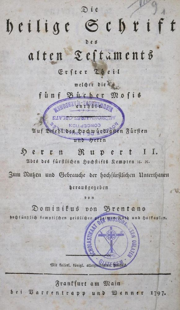 Große Abbildung Nr.1: 132-40 Brentano,D.v. (Hrsg.).: (Bibeln)