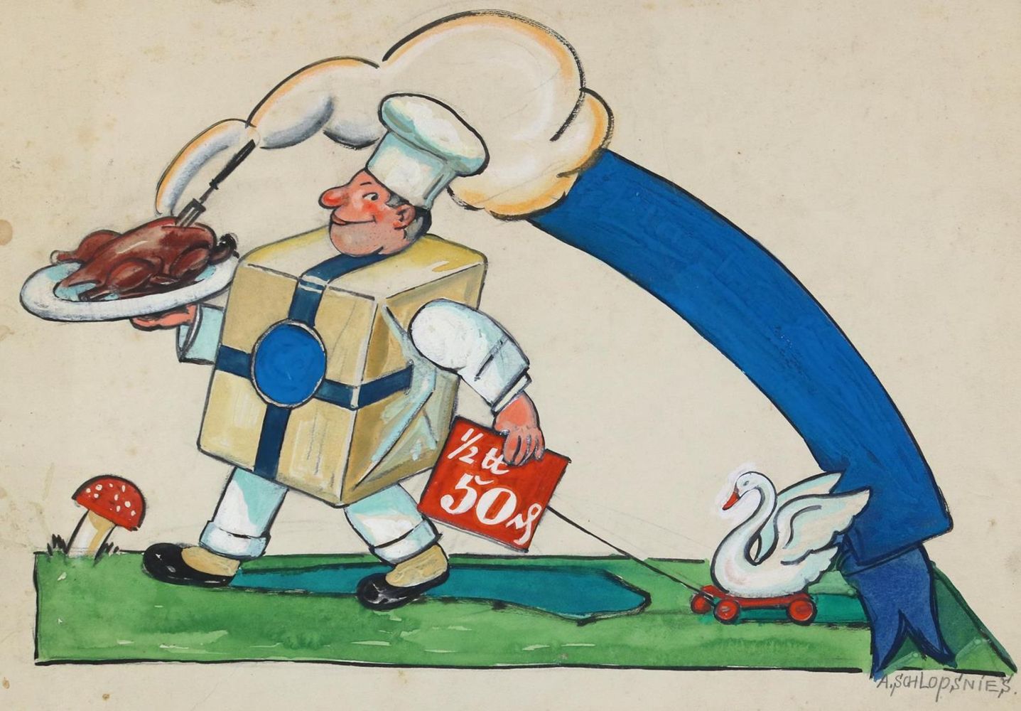 Große Abbildung Nr.3: 132-4046 Schlopsnies, Albert: (Künstlergraphik)