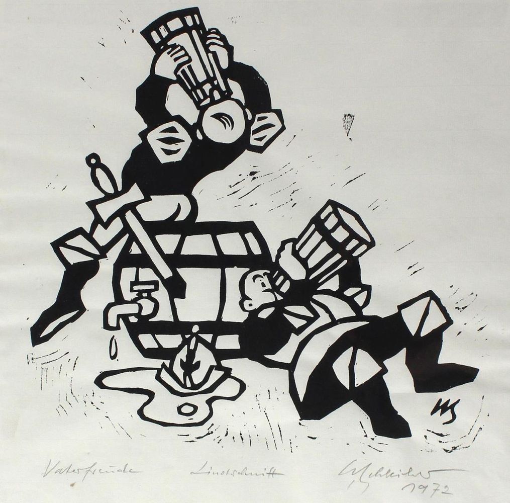 Große Abbildung Nr.2: 132-4068 Schuhknecht, Adolf: (Künstlergraphik)