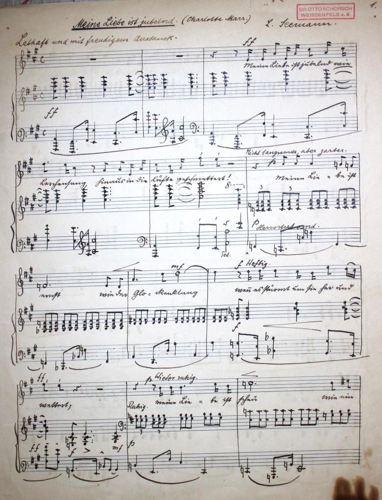 Große Abbildung Nr.1: 132-408 Sammlung: (Musik, Handschriften)