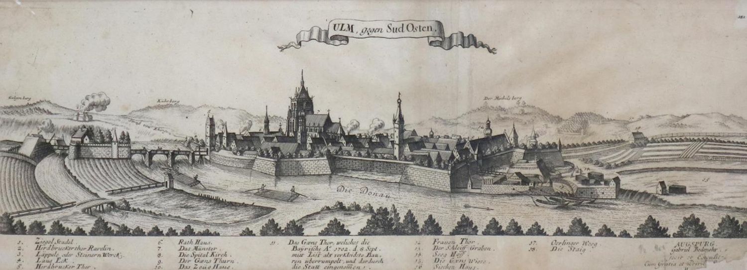 Große Abbildung Nr.2: 132-4174 Ulm.: (Künstlergraphik)