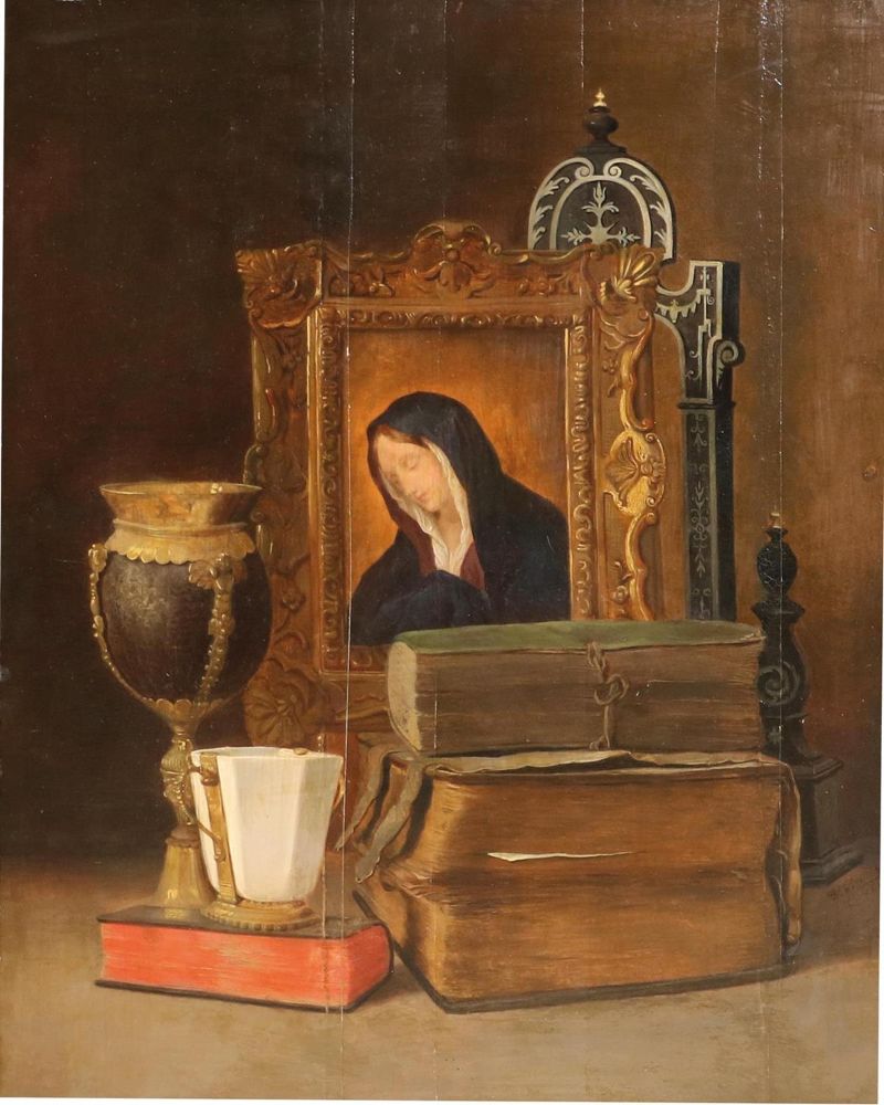 Große Abbildung Nr.1: 132-4189 Vanitas-Stillleben: (Künstlergraphik)