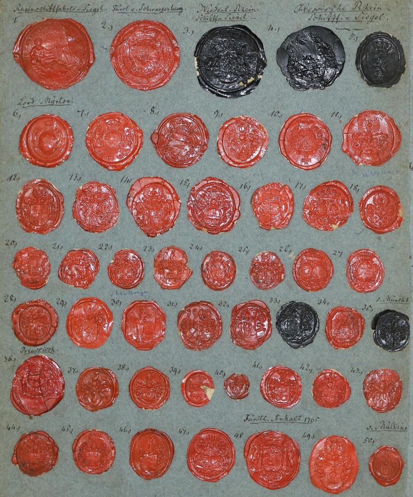 Große Abbildung Nr.1: 132-433 Siegelsammlung: (Numismatik u. Siegelkunde)