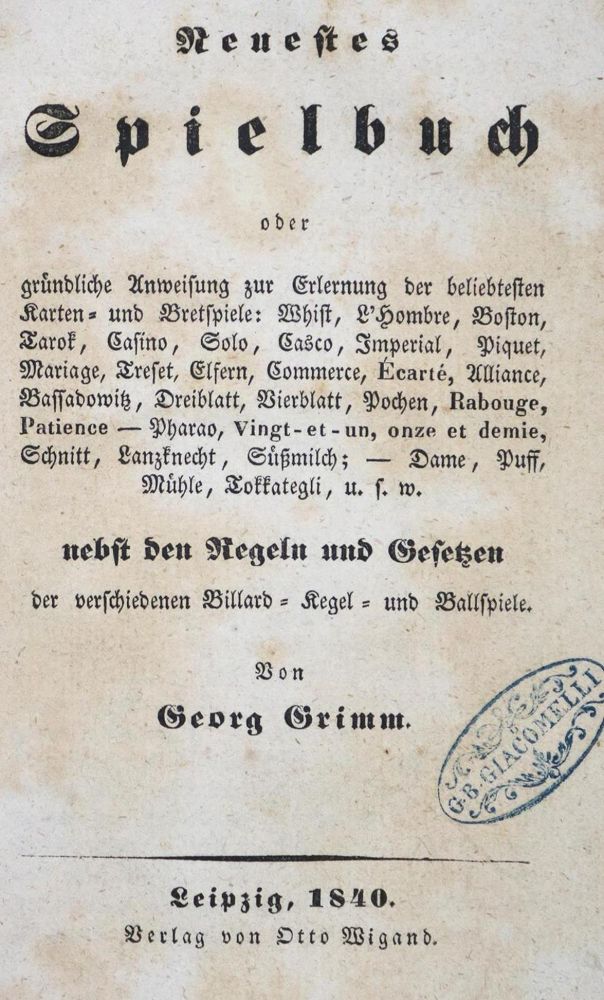 Große Abbildung Nr.1: 132-458 Grimm,G.: (Spiele)